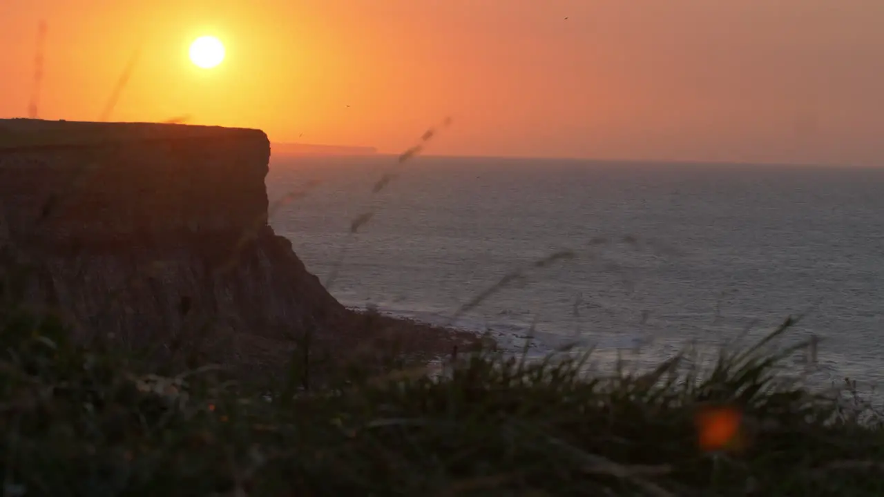 Sunset at D Day Landing Beaches filmed from Cap Manvieux