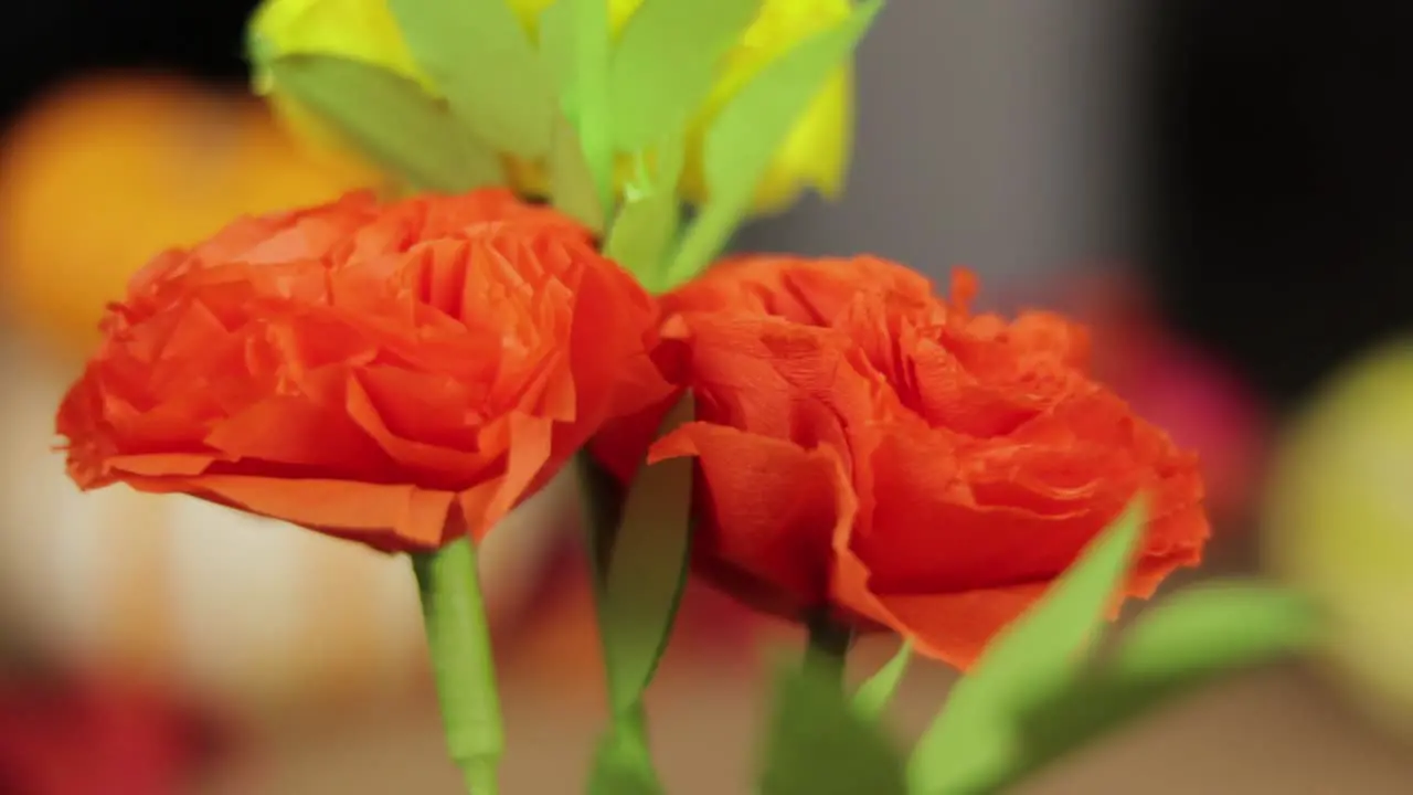 Cempasuchil paper flower for the day of the dead in mexico