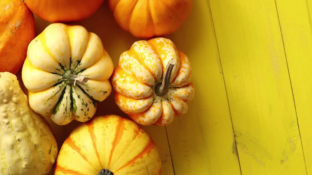 Pile of ripe pumpkins