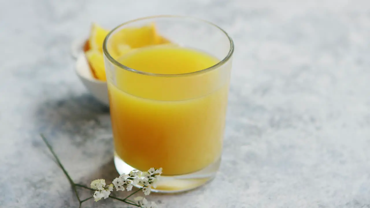 Glass of fresh orange juice