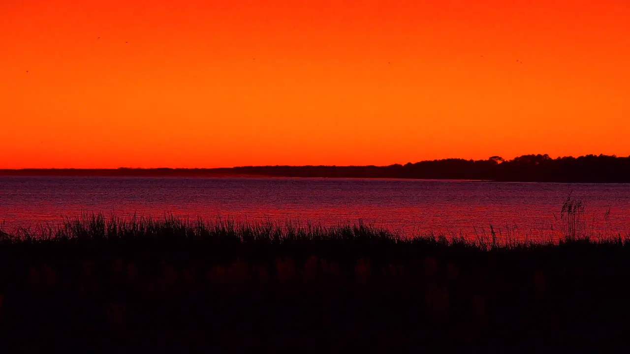 South Carolina red sky after sunset