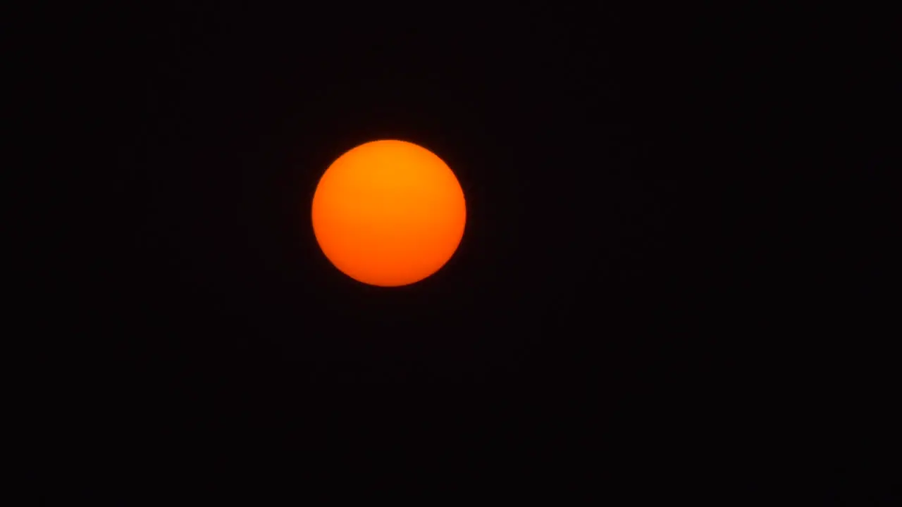 Orange Moon Obscured By The Wildfire Smoke At Night In Capitol Hill In Burnaby British Columbia Canada