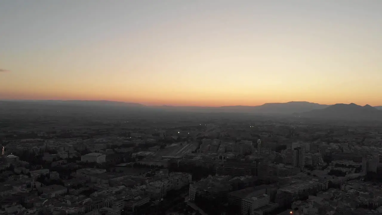 Spain Granada sunset afternoon with a drone