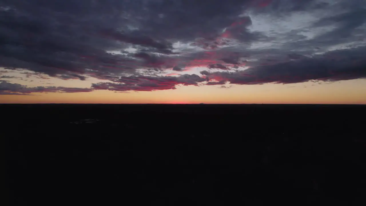 Aerial sunset shot in Georgia