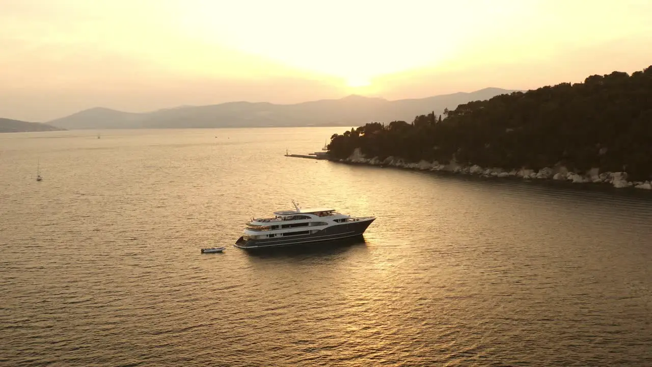 A fantastic view of the yacht in the wonderful sea coast