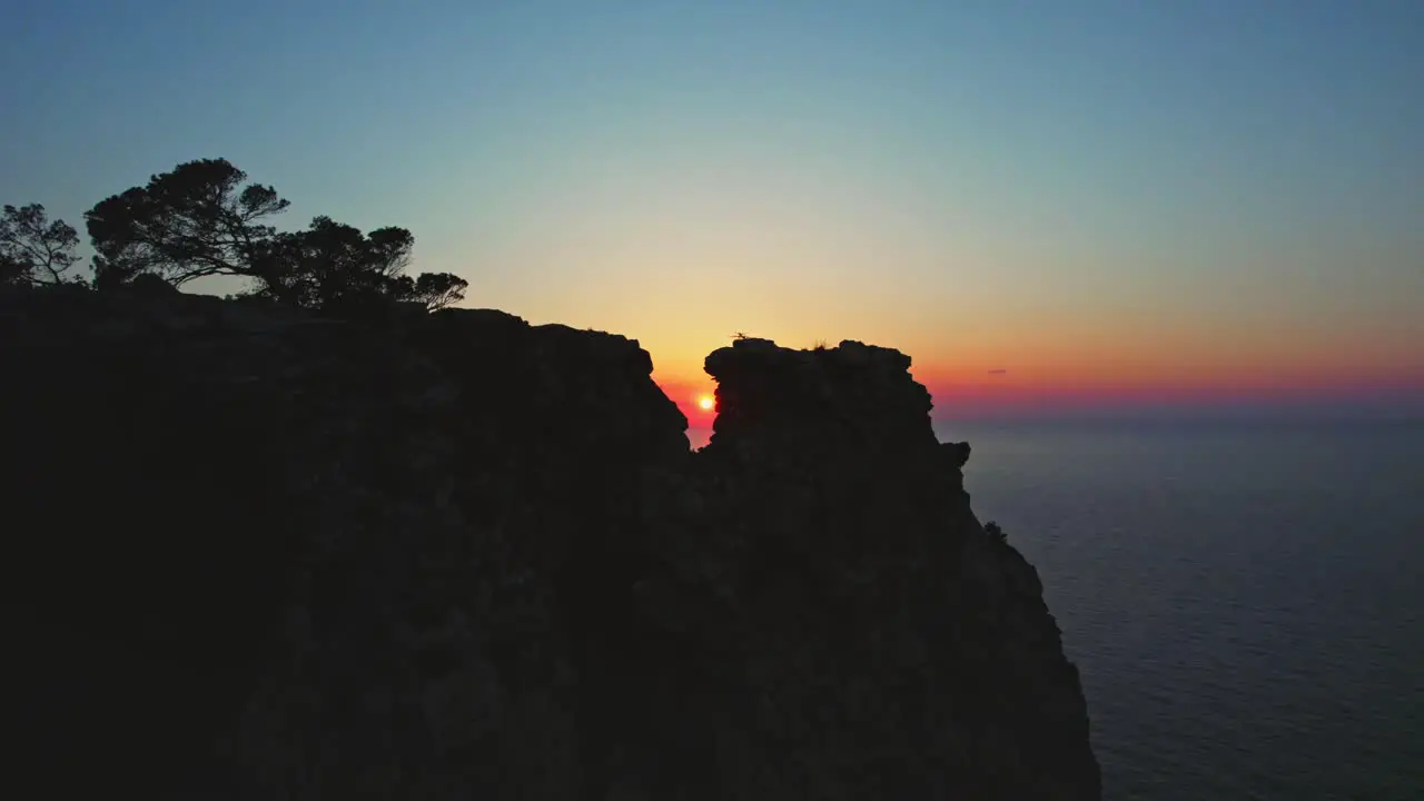 Sunset on tropical exotic island