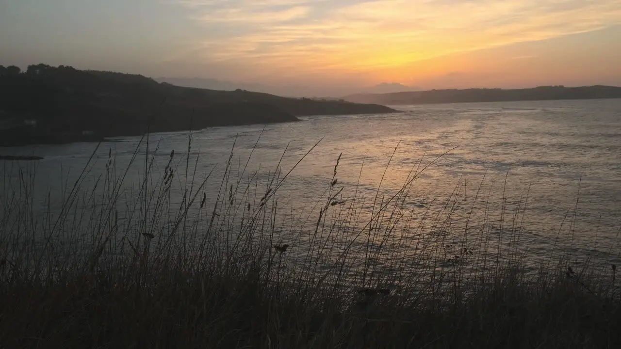 Static Shot Of Peaceful Seascape At sunset Time