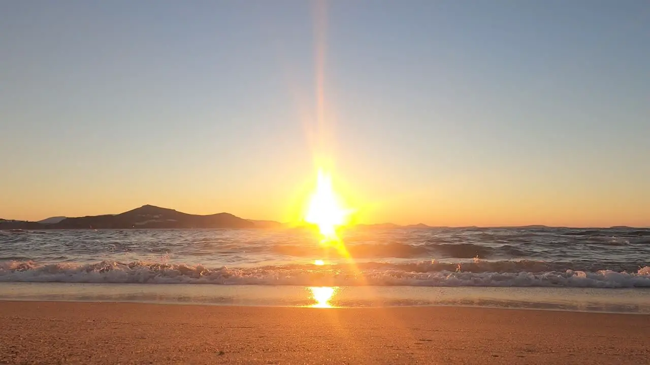 Time lapse of Sunset on Naxos Island Greece