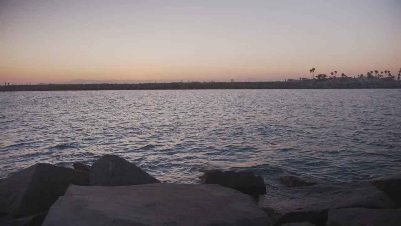 Sunset over a Long Beach canal