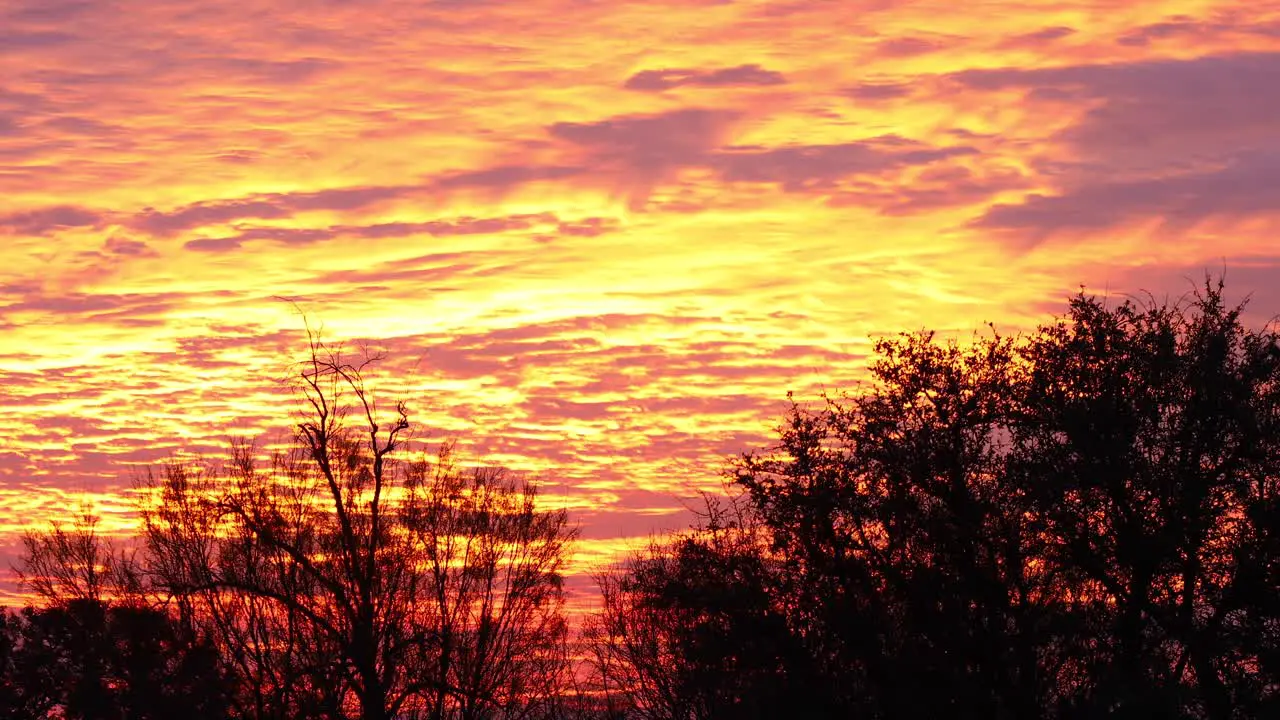 static shot of a beautiful orange sunset near Brownwood Texas