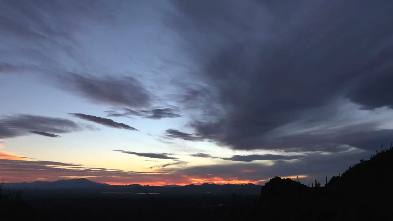 Arizona High Cloud In Late Evening Pan And Zoom