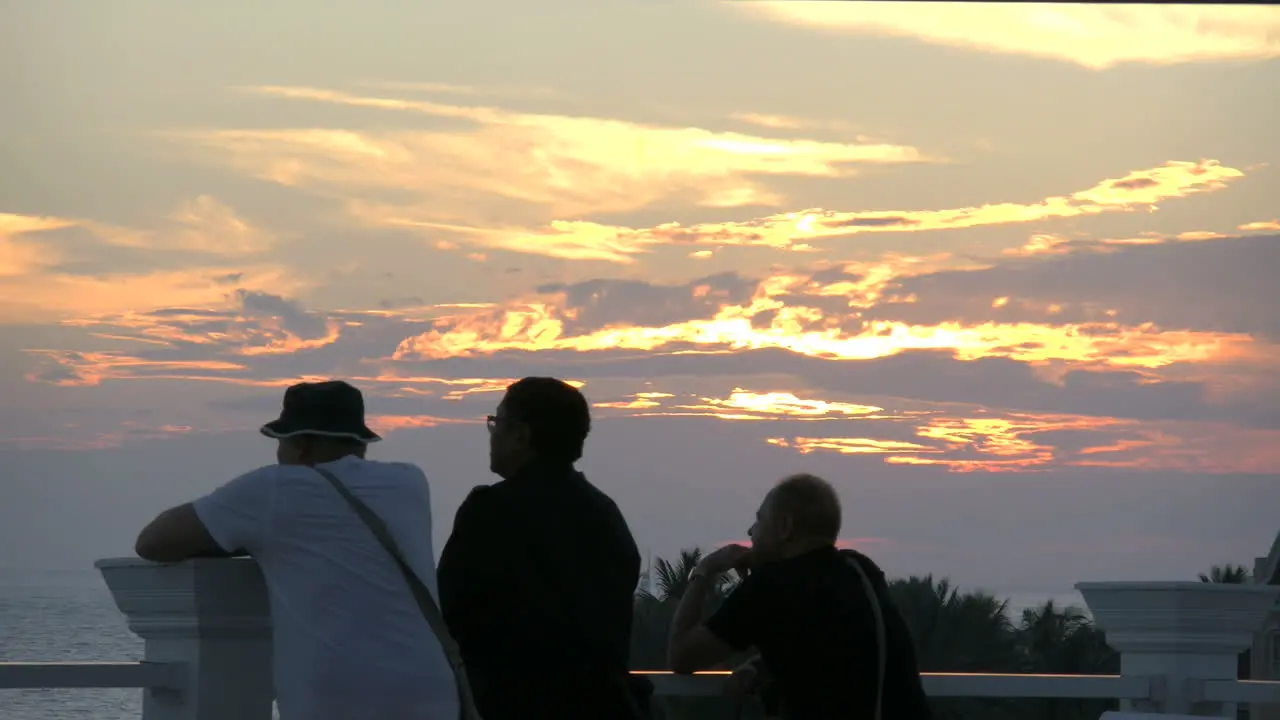 Florida Key West Tourists Watching Sunset