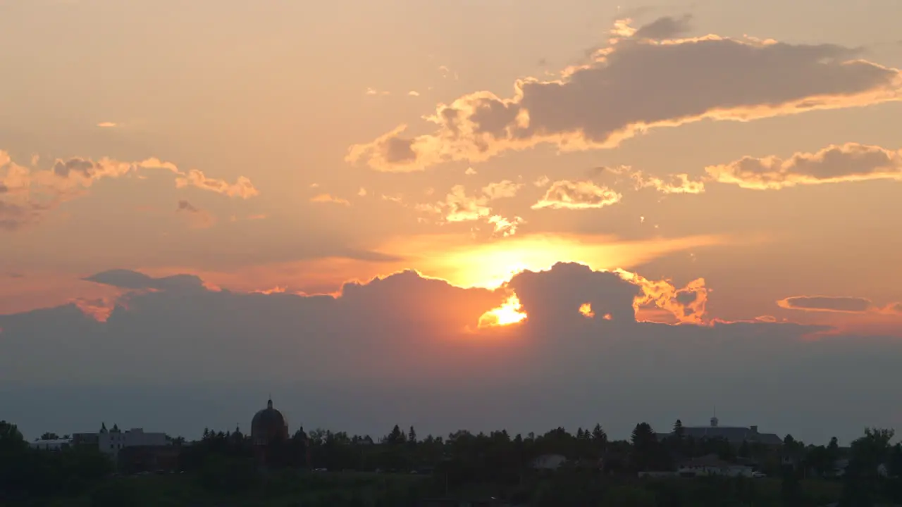 Beautiful warm skies sunset clouds in the evening