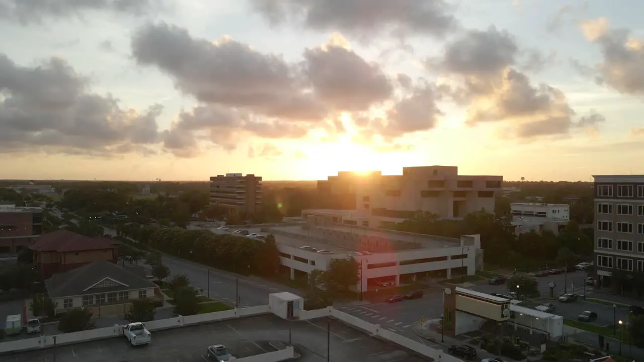 Parking garage downtown at sunset in Pensacola Florida-1