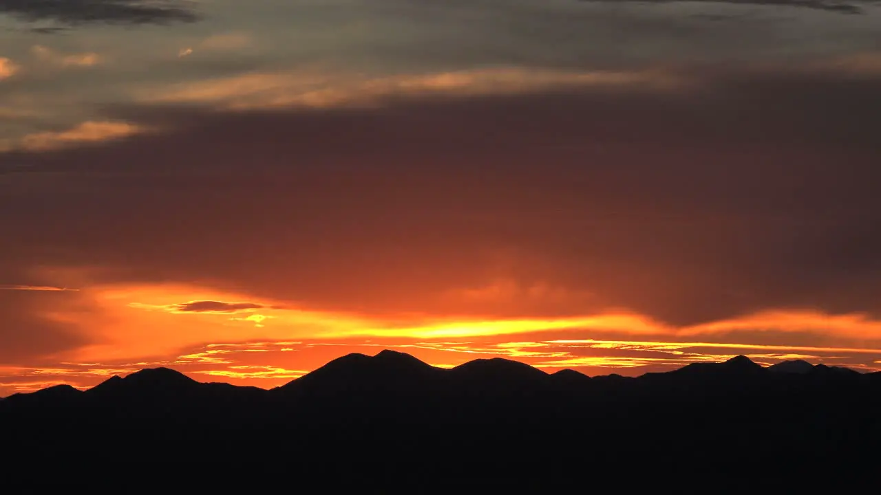 Arizona Tucson Mountain Red Sunset