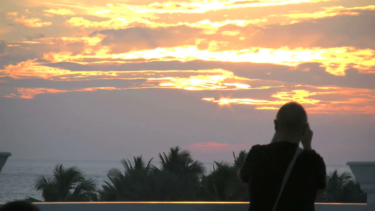 Florida Key West Man Watching Sunset