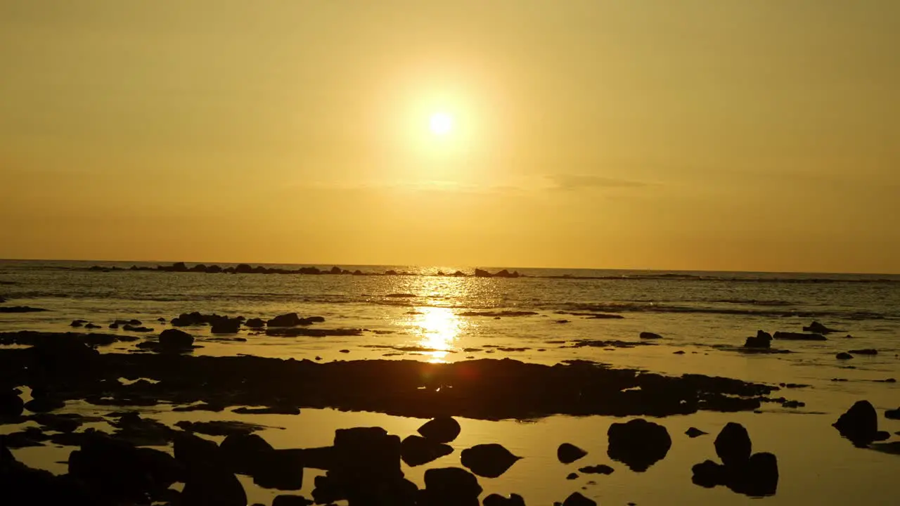 Hawaiian sunset off the coast of Big Island