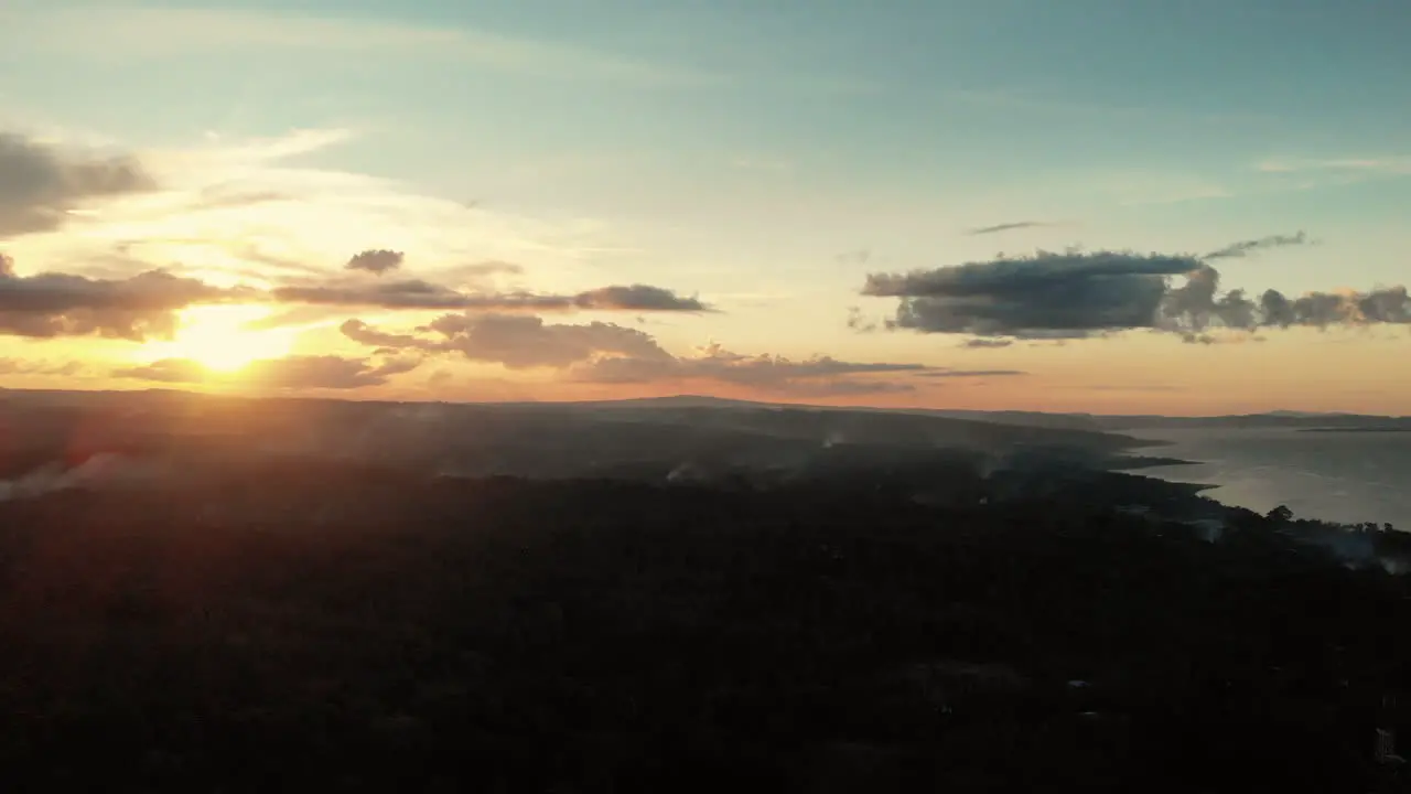 Drone footage of sunset in Papua NewGuinea