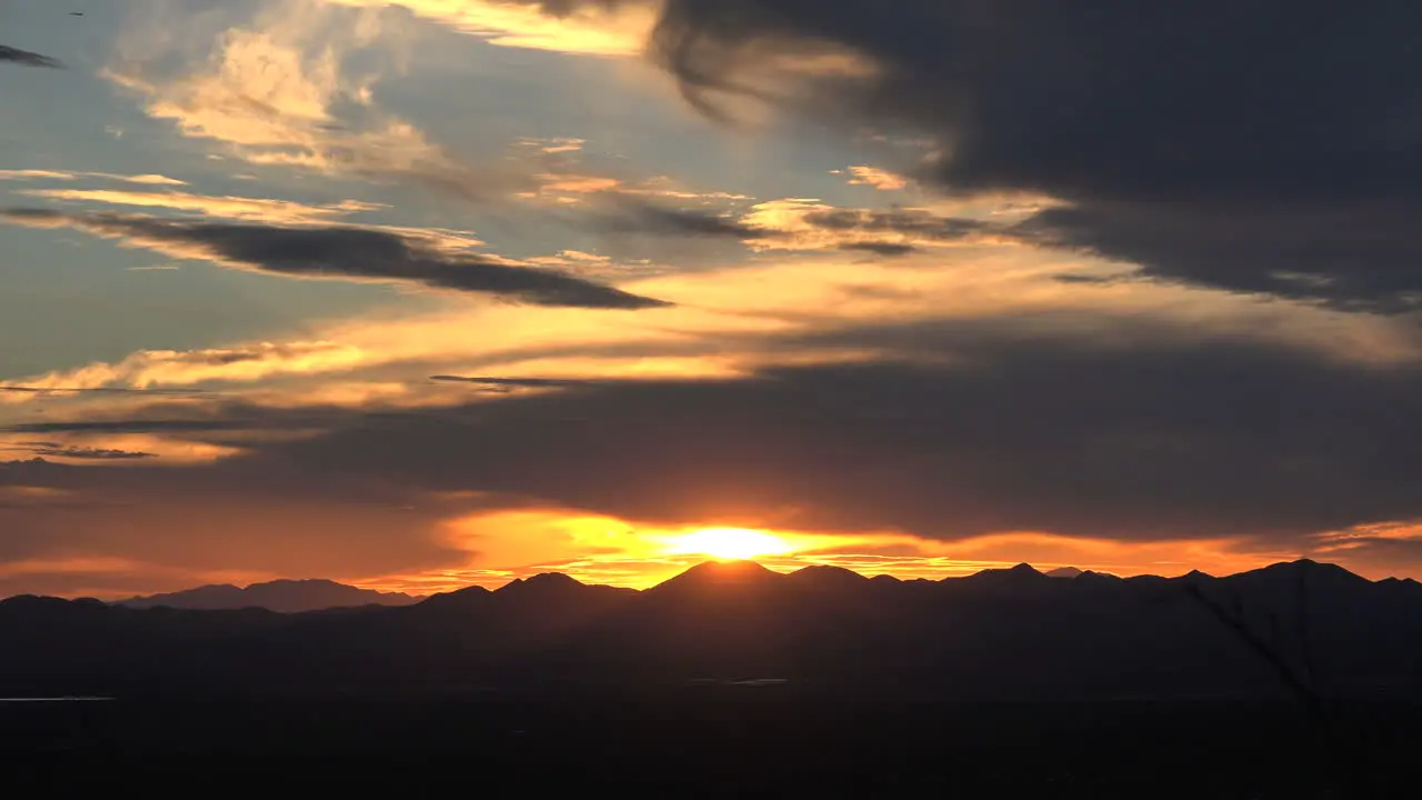 Arizona Zoom Out From Sun Setting