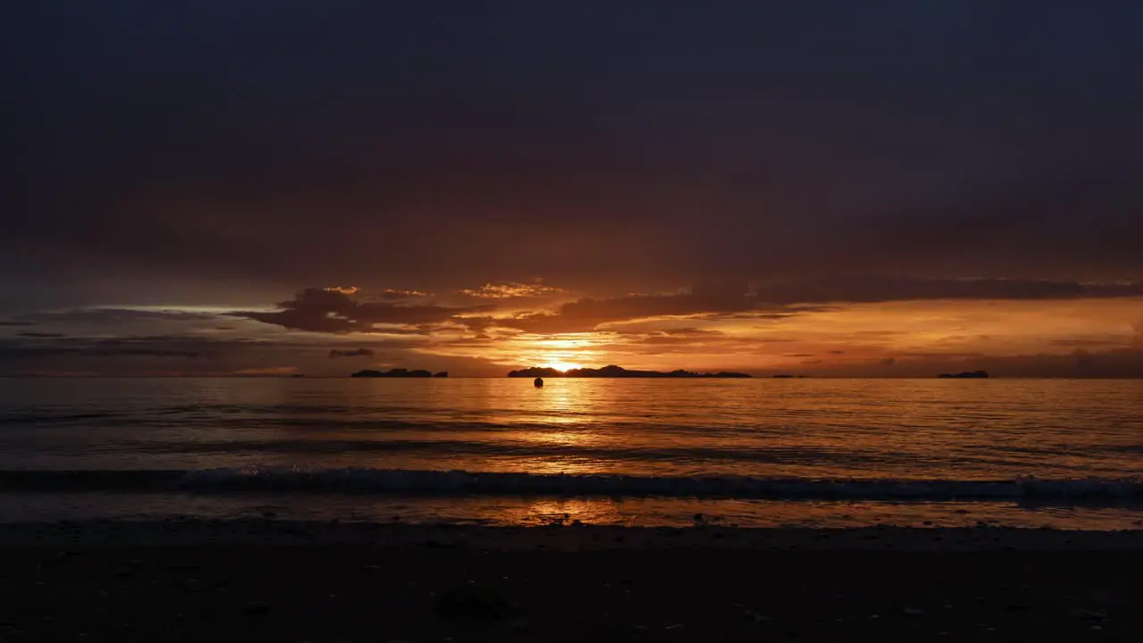 Awesome Sunset Timelapse in Koh Jum Golden Pearl Beach Thailand