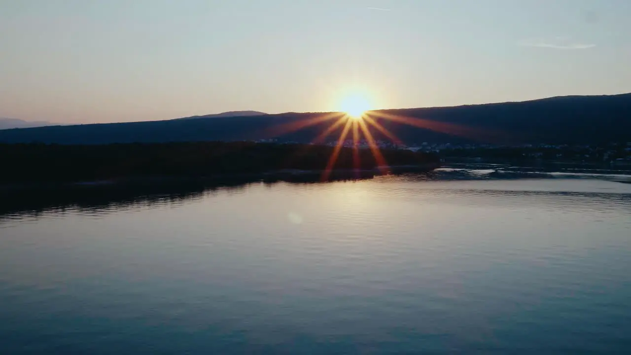 Beautiful Summer Sunset On Croatian Island Krk 4K Inspire 2 Drone Footage