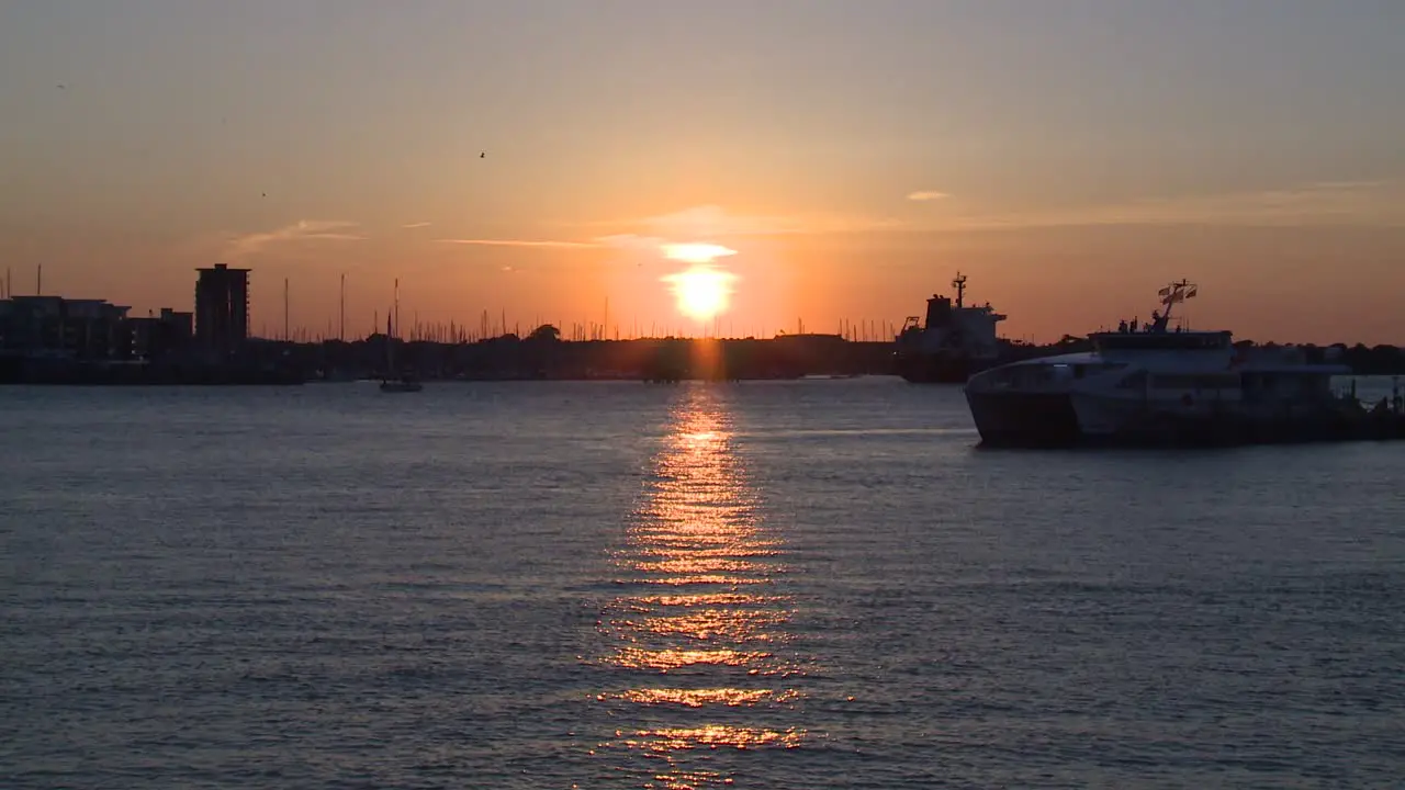 Sunset over Portsmouth Harbour