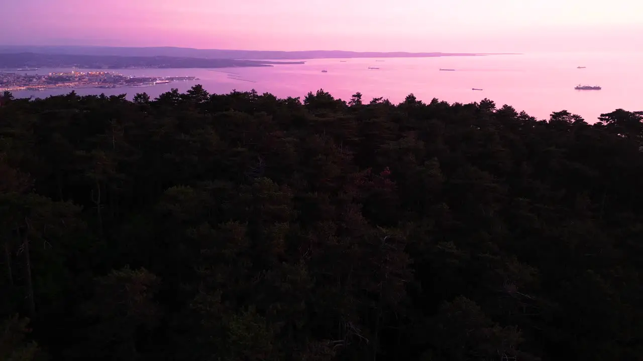 Sunset view of the Harbor from the hills