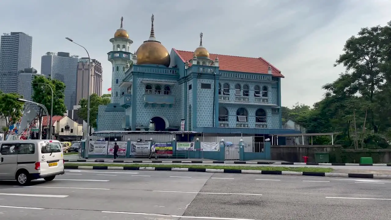 Masjid Malabar or Malabar Muslim Jama-Ath Mosque also known as Golden Dome Mosque downtown Singapore