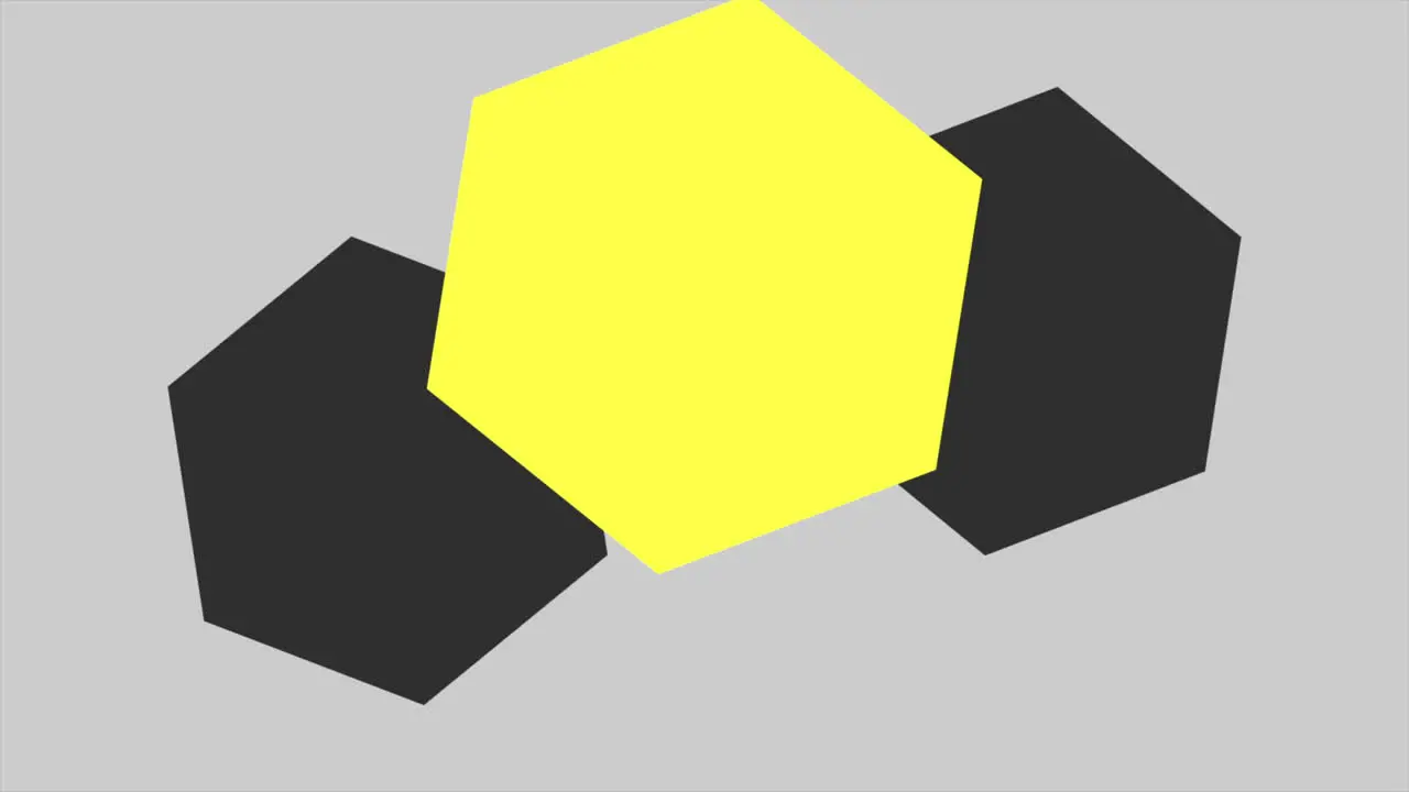 Black and yellow hexagons pattern on white gradient