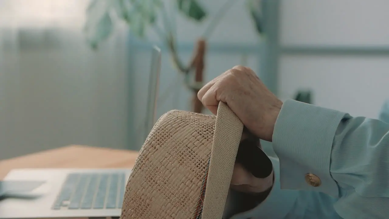 Young Caring Nurse Talking Warmly With Elderly Man In The Office 1