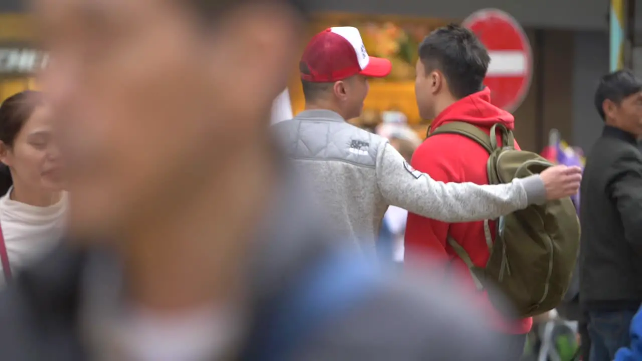 Close Up of Crowd in Hong Kong