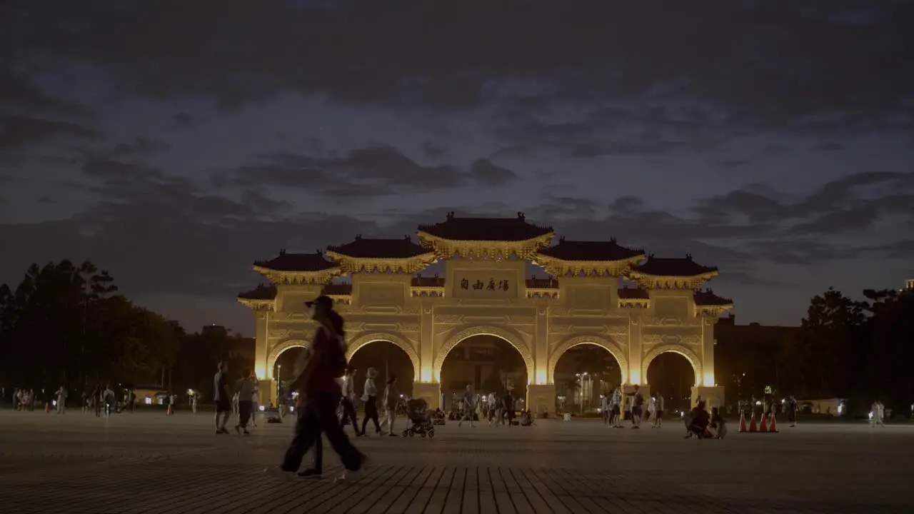 Liberty Square Arch At Night Taipei