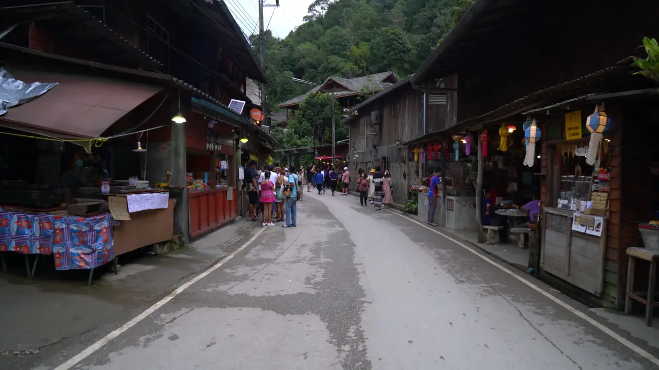 CHIANG MAI THAILAND- NOVEMBER 25 2022 Ban Mae Kampong village is surrounded by the forest area with the domination of hill evergreen forest in Chiang Mai Thailand