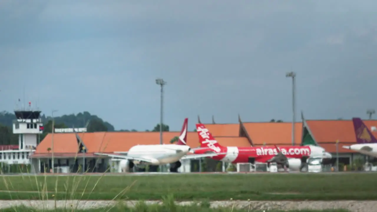 Planes Ready to Taxi from the Terminals at Siem Reap Airport