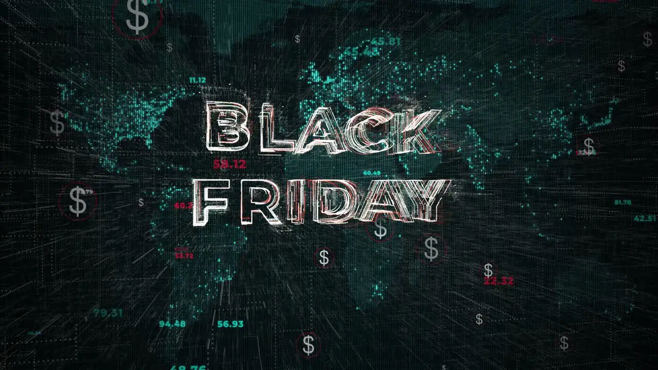 Black Friday sales visual effect background motion graphics concept