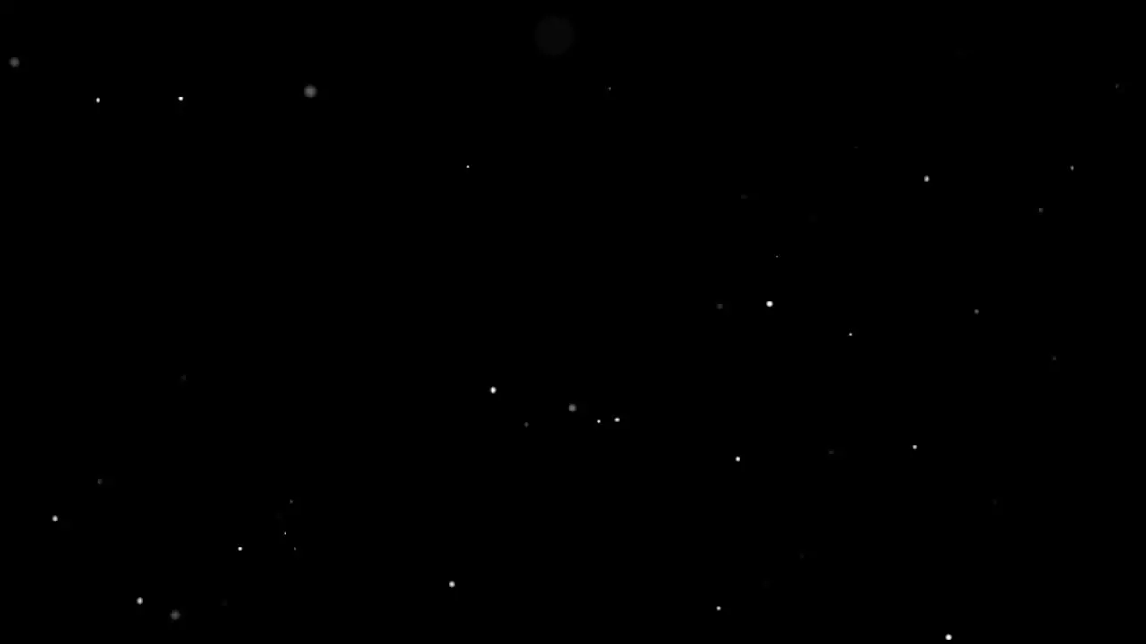 3D minimal background animation of small light star particle floating behind a dark universe background