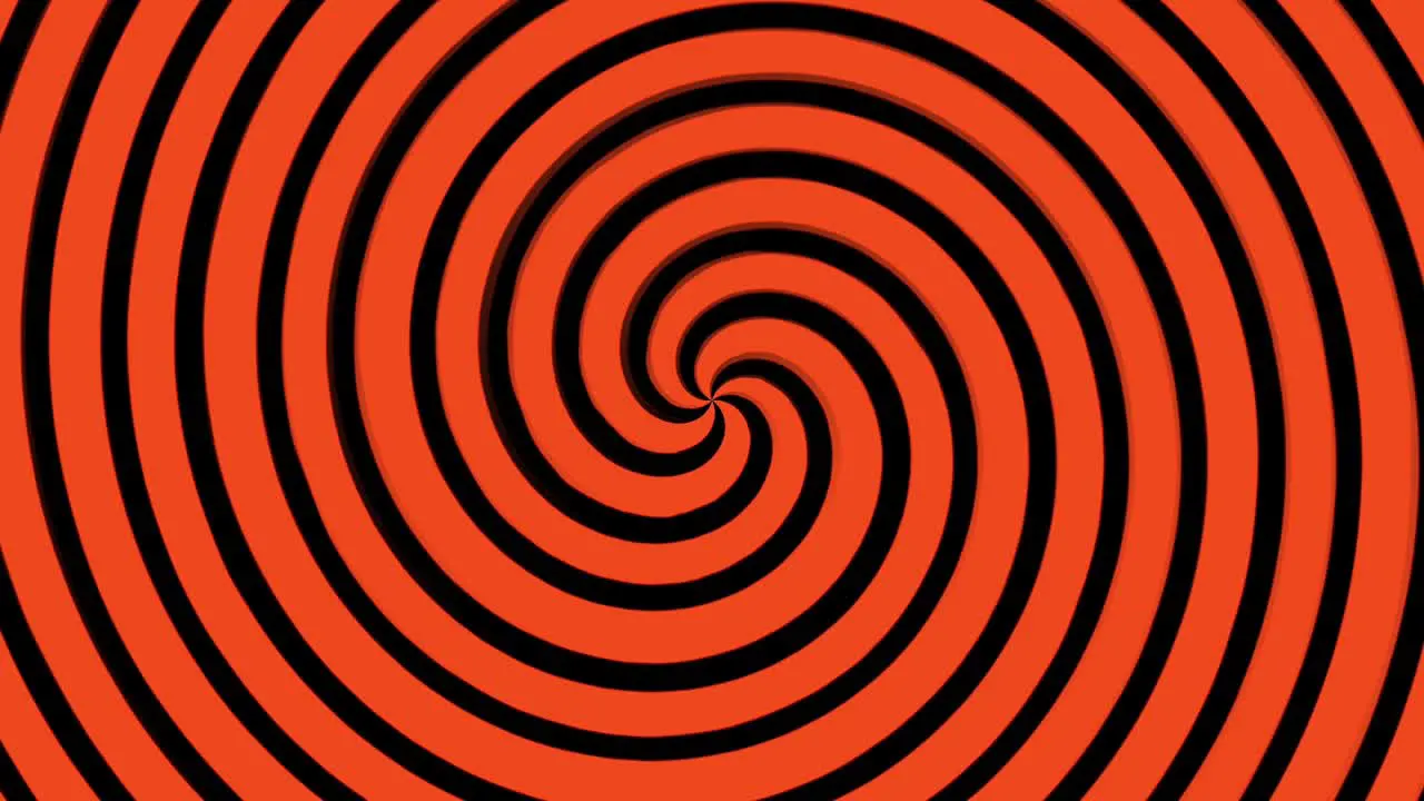 Orange spinning hypnotic wheel closes up Hypnosis Spirals