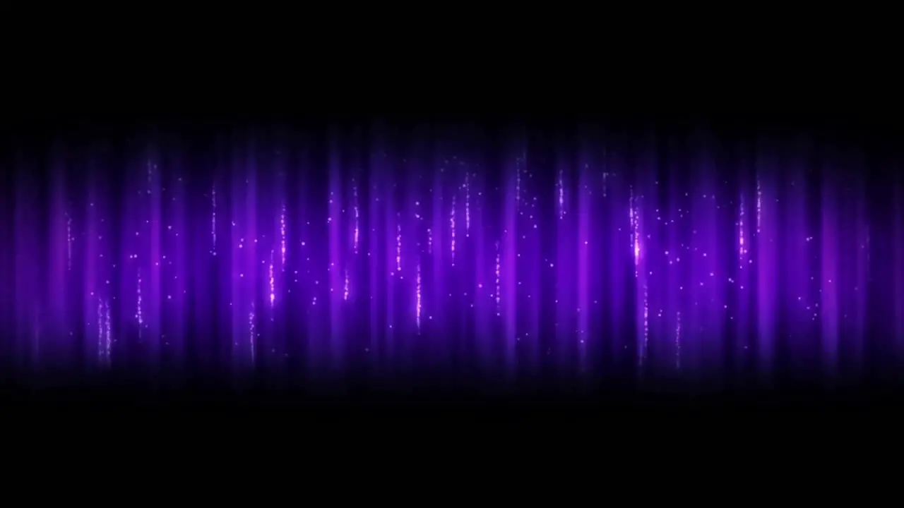 Animation of purple trails falling on black background