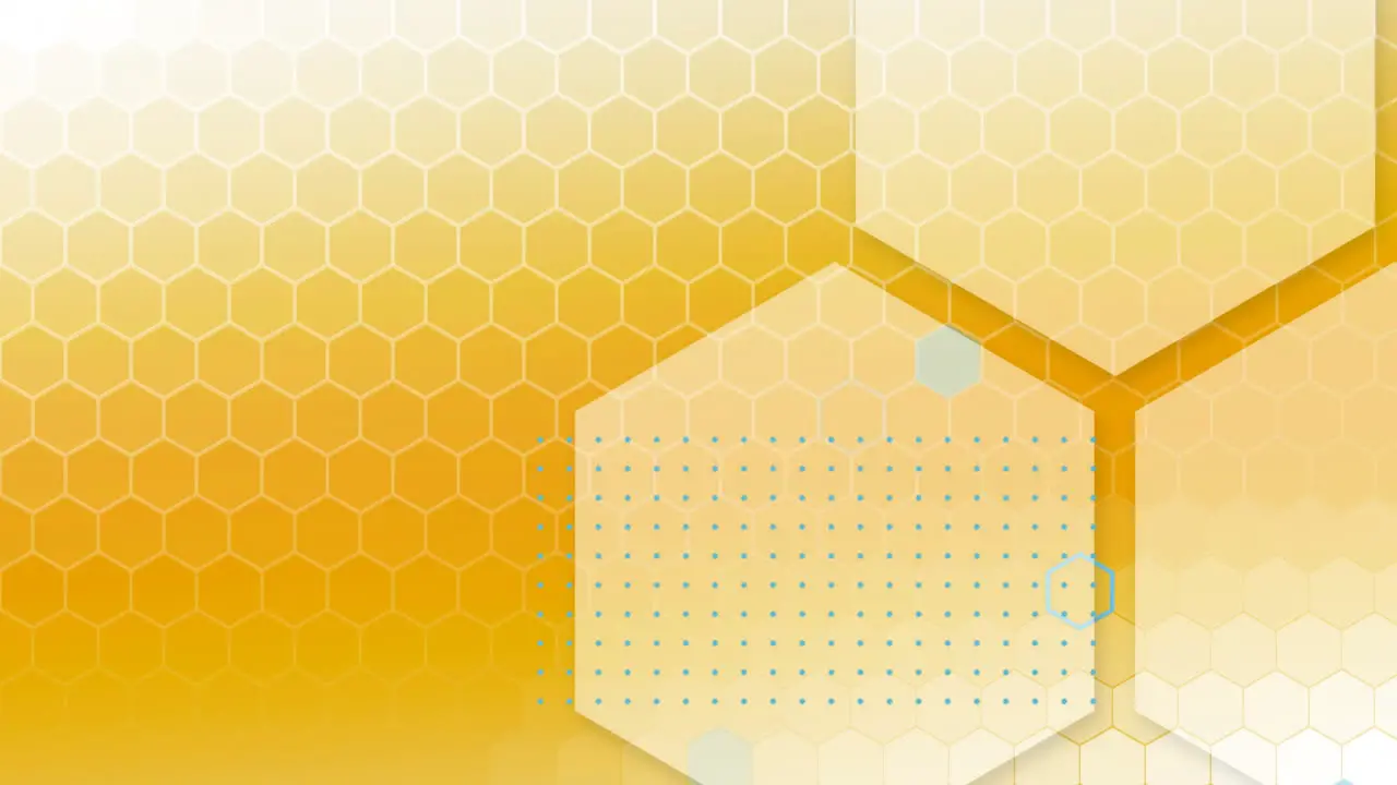 Animation of yellow hive on yellow background