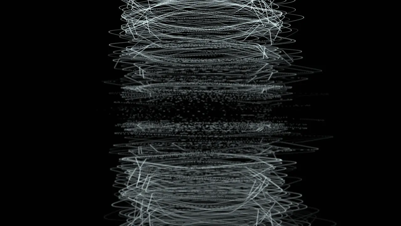 Animation of a rotating vertical tube made of small particles