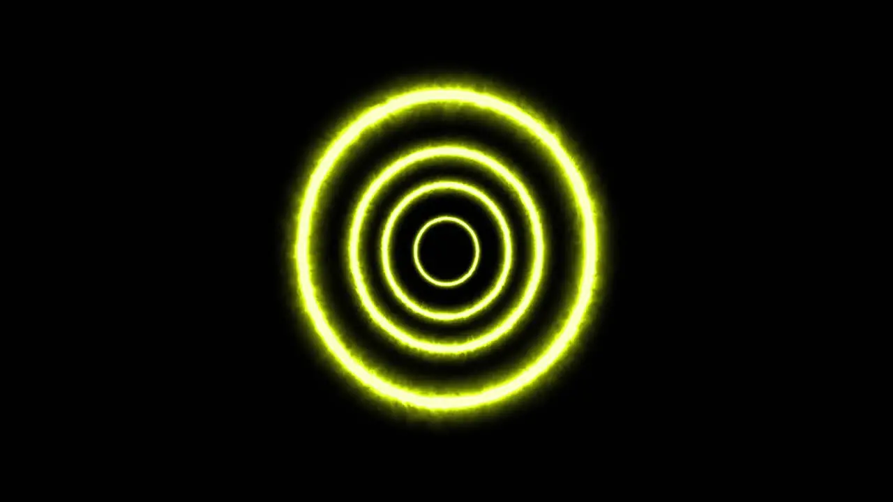 Animation of light circles moving on black background