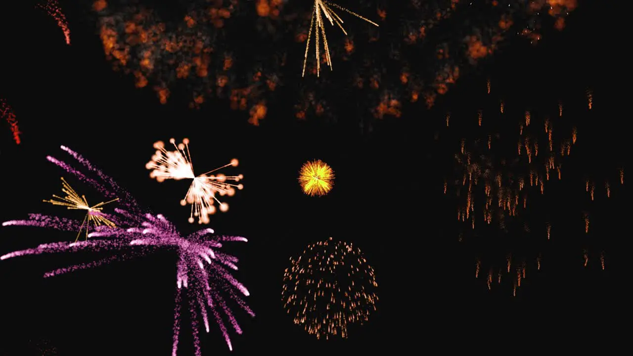 Fireworks in the sky Animation Seamless loop