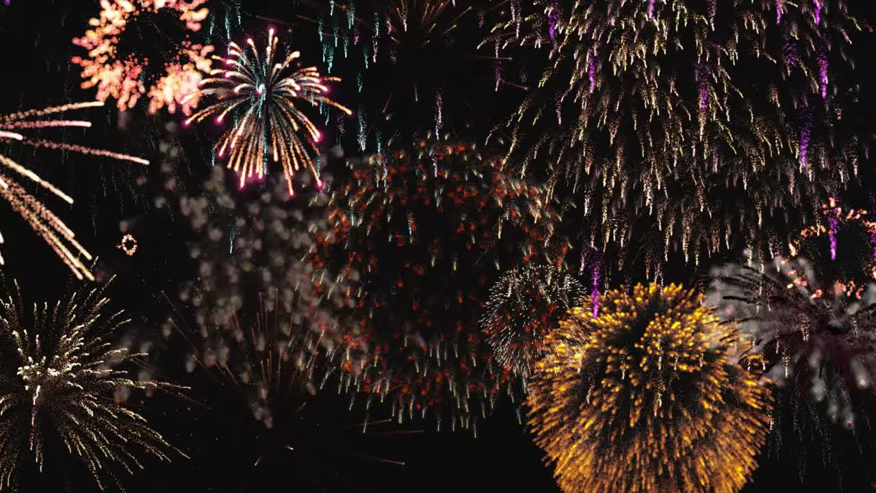 Fireworks during night time during fourth of july celebration