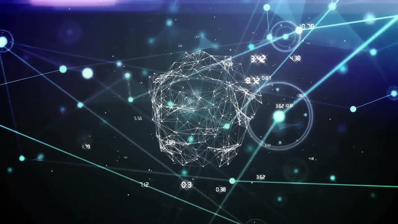 Animation of network of connections over globe