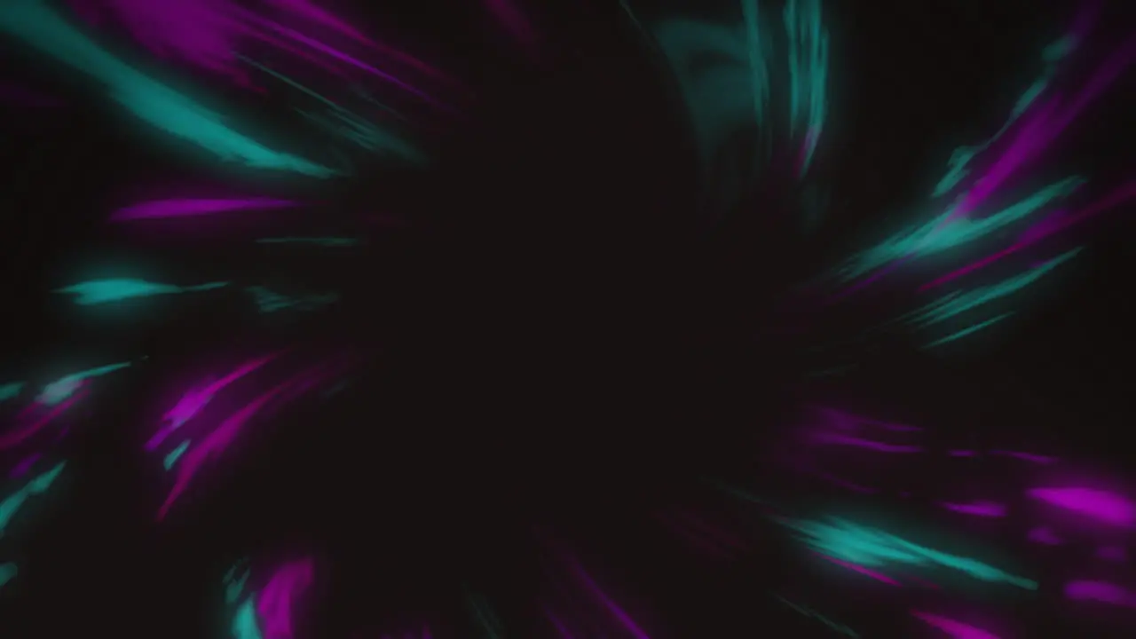 Animation of purple and white shapes on black background