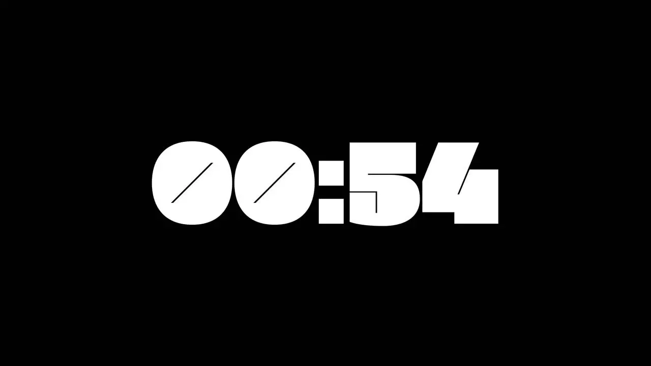 One Minute Countdown On Neplus 1 Typography In Black And White