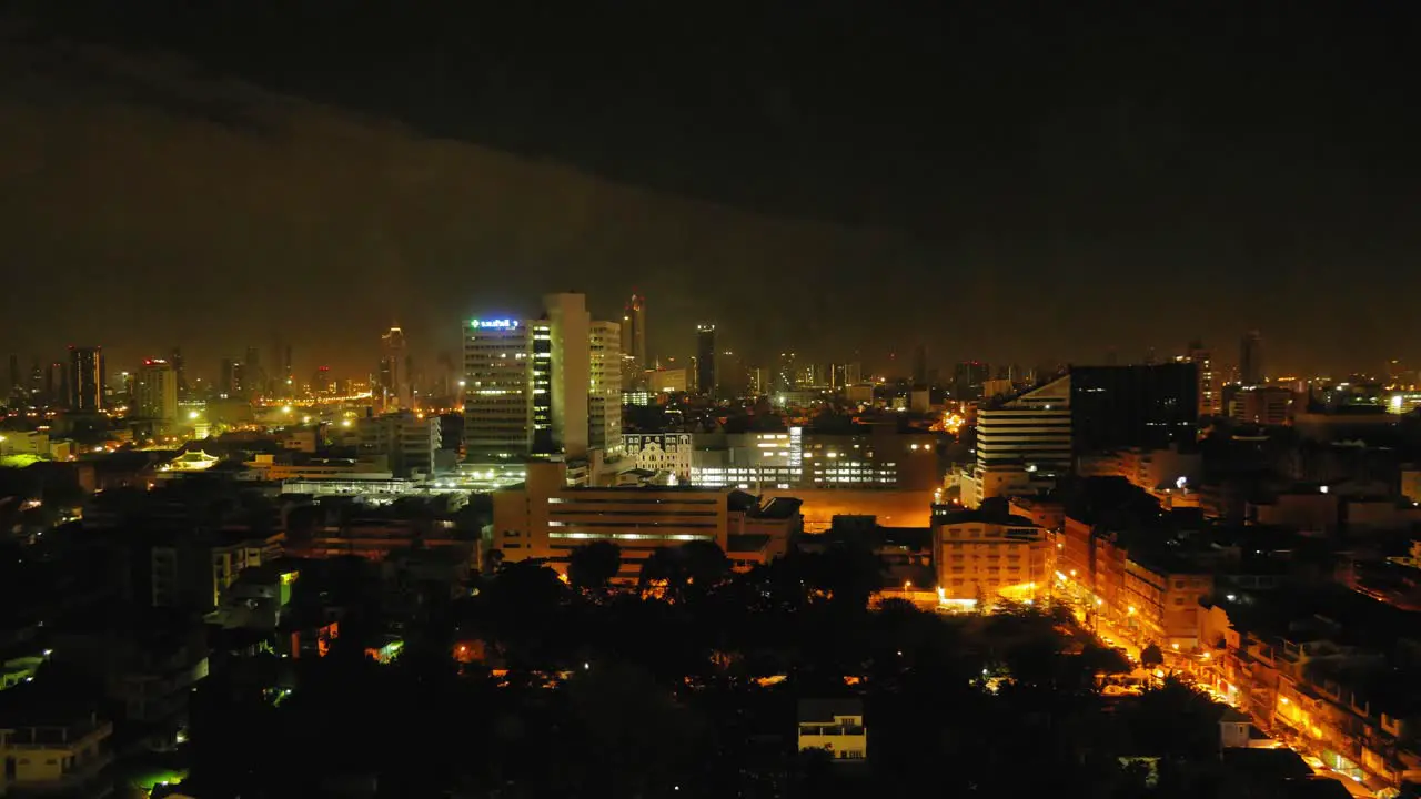 Night view from window of Prince Palace Hotel in Bangkok