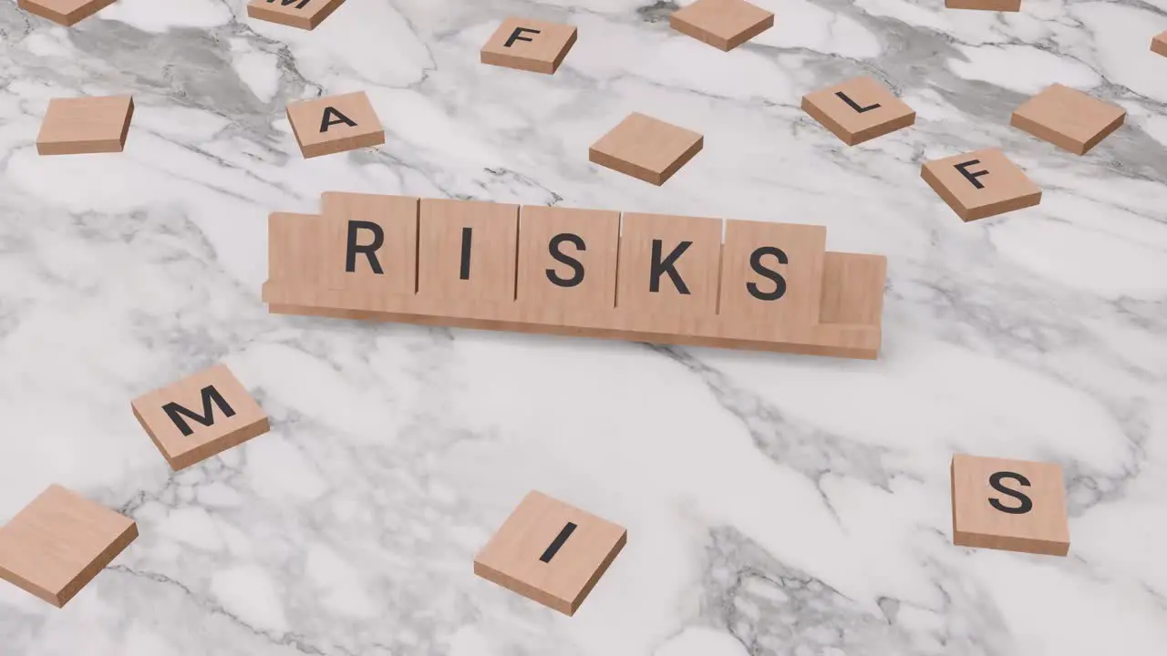 Risks word on scrabble