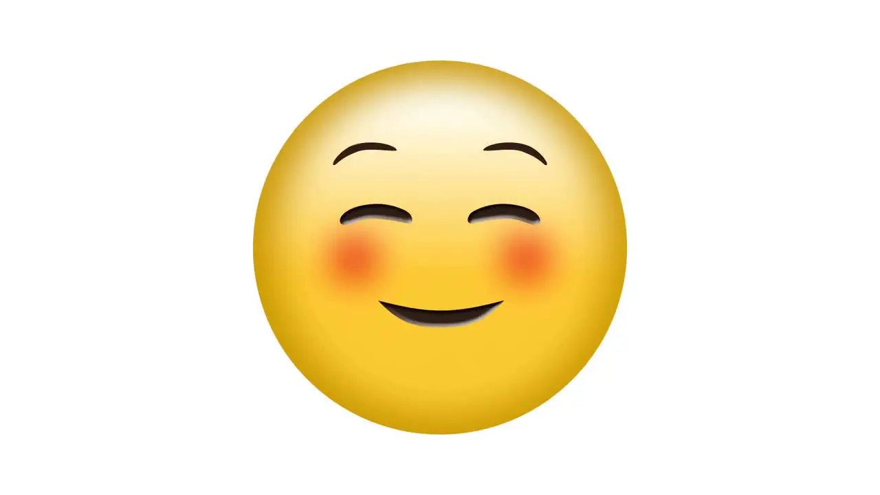 Digital generated video of smiley emoji 