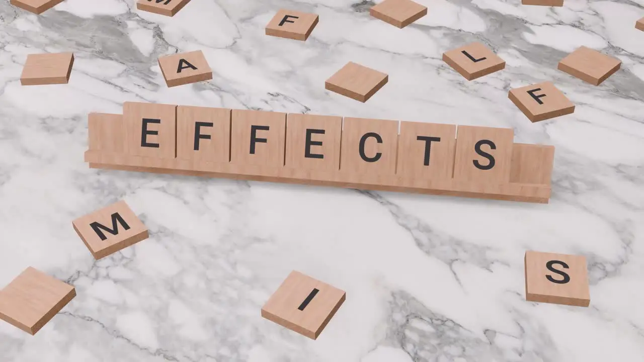 EFFECTS word on scrabble